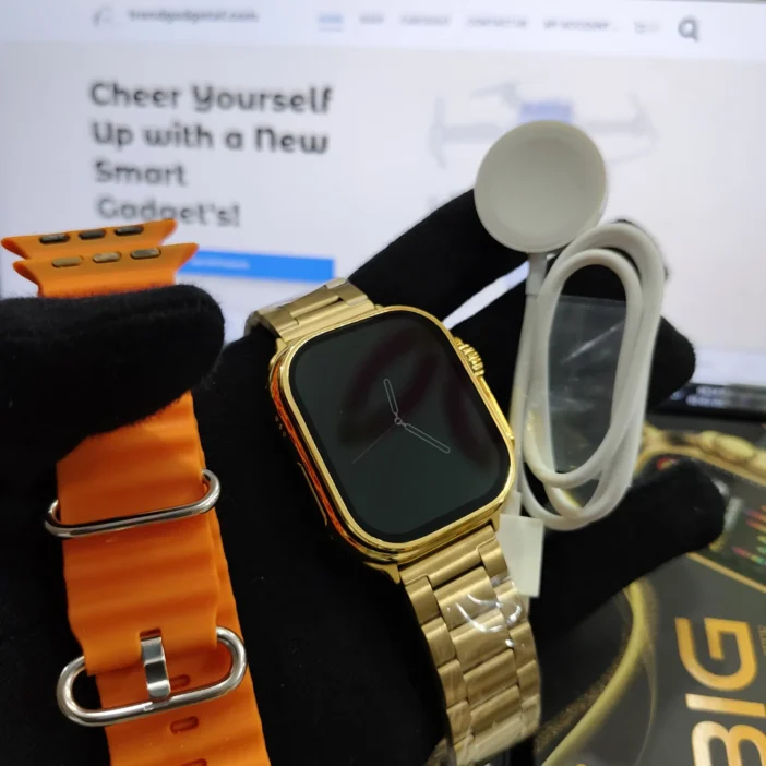 S9 Ultra 2 Gold Edition Smartwatch With 2 Strap's - Image 12