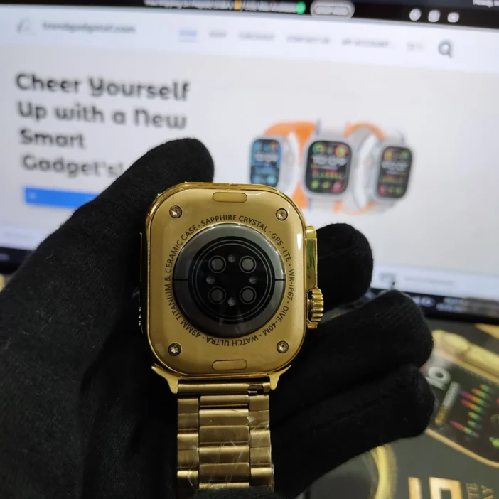 S9 Ultra 2 Gold Edition Smartwatch With 2 Strap's - Image 6