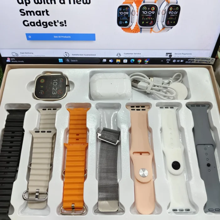 COMBO  Ultra-19 Smart Watch (8+1 Set)  (7 Straps, Free Size)