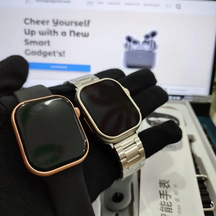 Couple COMBO Two Smart Watch With Seven Set Strap Couple Watch - Image 4